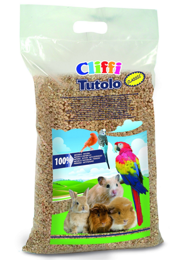 Tutolo o Tutulo lecho higienico y arena vegetal biodegradable 100% natural a base de mazorca de maíz Chemivit